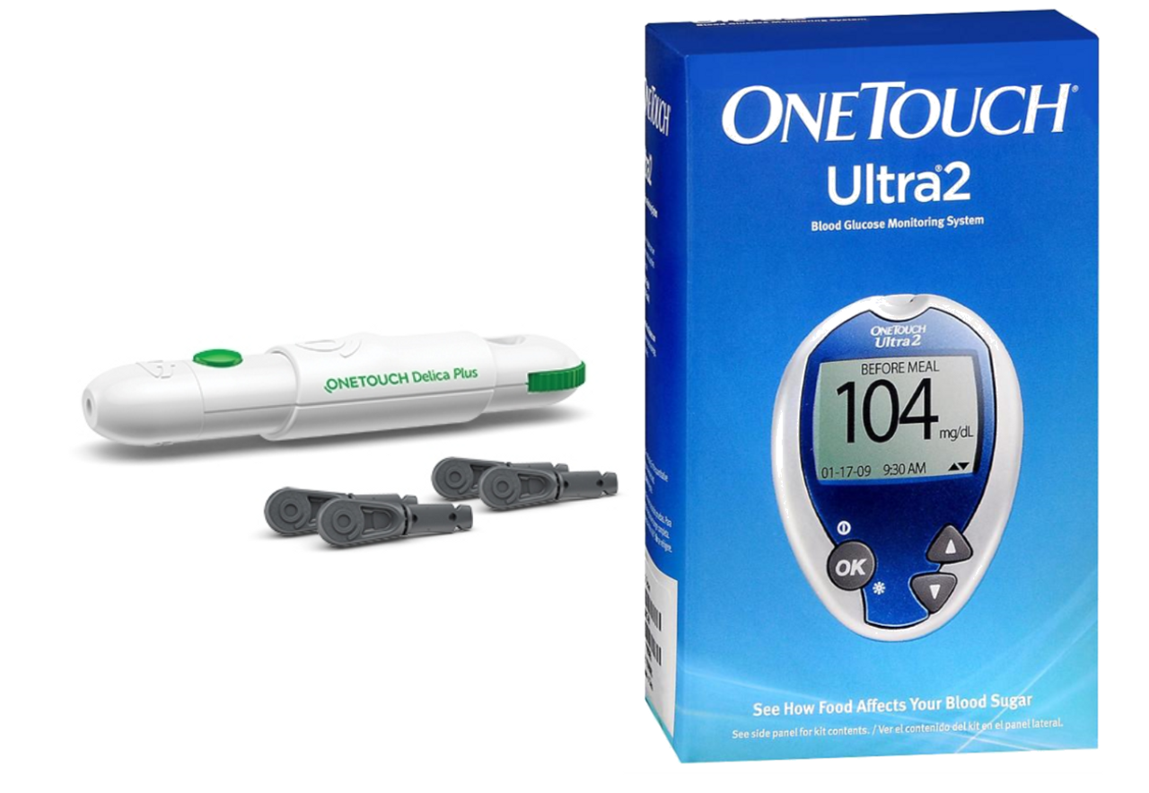 OneTouch Ultra2 Meter Kit With Delica PLUS Device ( White Device )